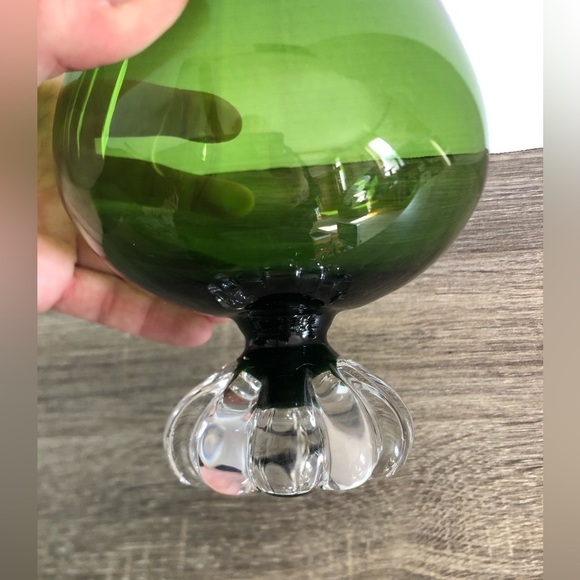 Vtg Swedish Brandy Glass Balloon Vase - Picture 6 of 13
